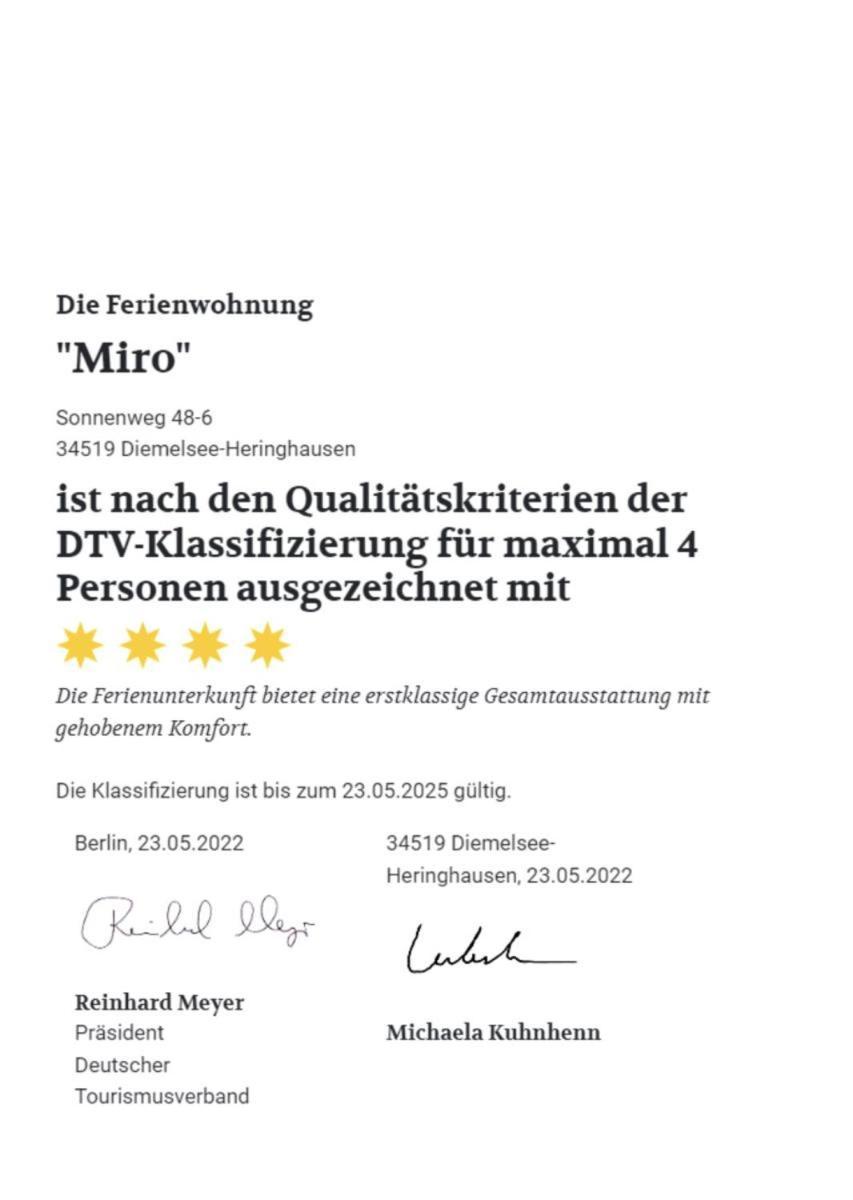 HeringhausenSonnenweg 48-6 Miro公寓 外观 照片